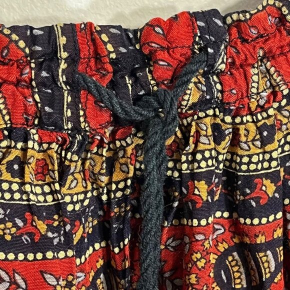 Indian Boho Tiered Skirt Size Medium Ruffle Artsy Flowy Festival‎ Peasant Indie - Picture 8 of 9